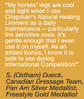 Chapman's Premium Natural Healing Liniment Testimonial